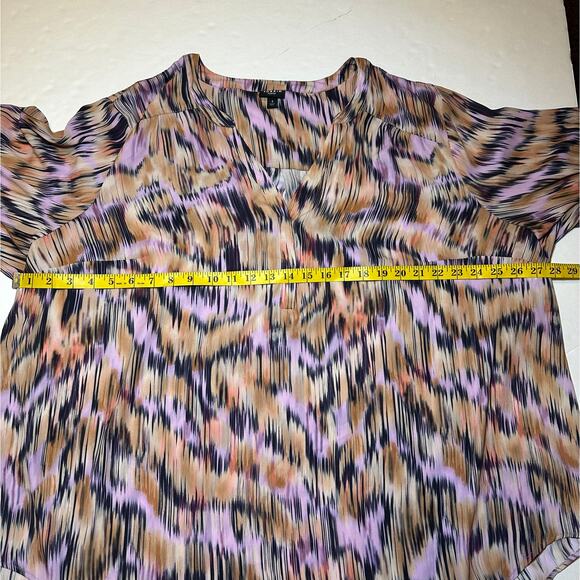Torrid Harper Georgette Blouse Top 3/4 Roll Tab Sleeve Women’s Plus Size 4 US 26 - Picture 4 of 6